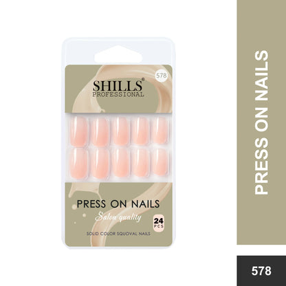 Glossy Solid Color Nails Square(SPN553-SPN578) - Shills Professional