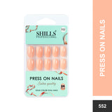 Glossy Solid Color Nails Oval(SPN527-SPN552) - Shills Professional