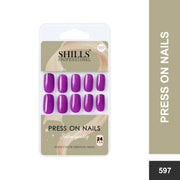 Glossy Solid Color Nails Square(SPN579-SPN604) - Shills Professional