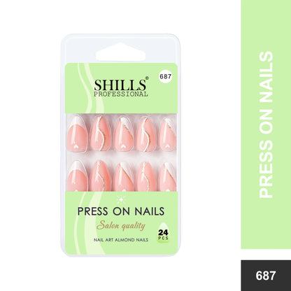 Nail Art Nails Short Almond(SPN687-SPN690) - Shills Professional