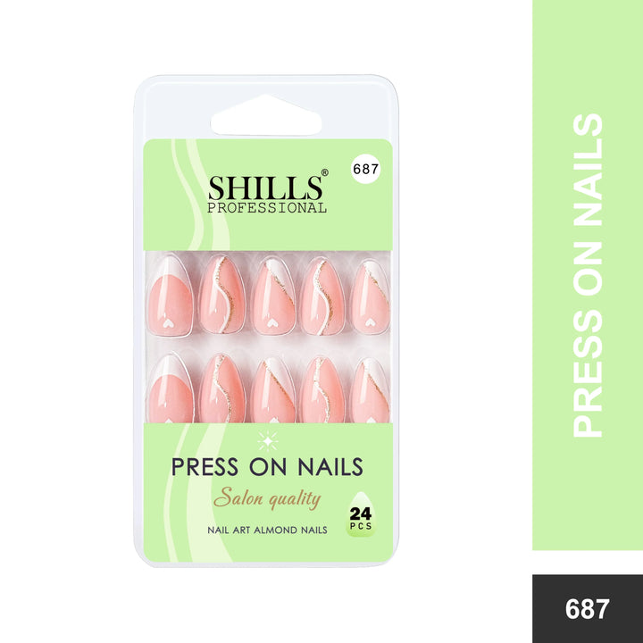Nail Art Nails Short Almond(SPN687-SPN690) - Shills Professional