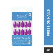 Glossy Solid Color Nails Sharp Almond(SPN631-SPN656) - Shills Professional