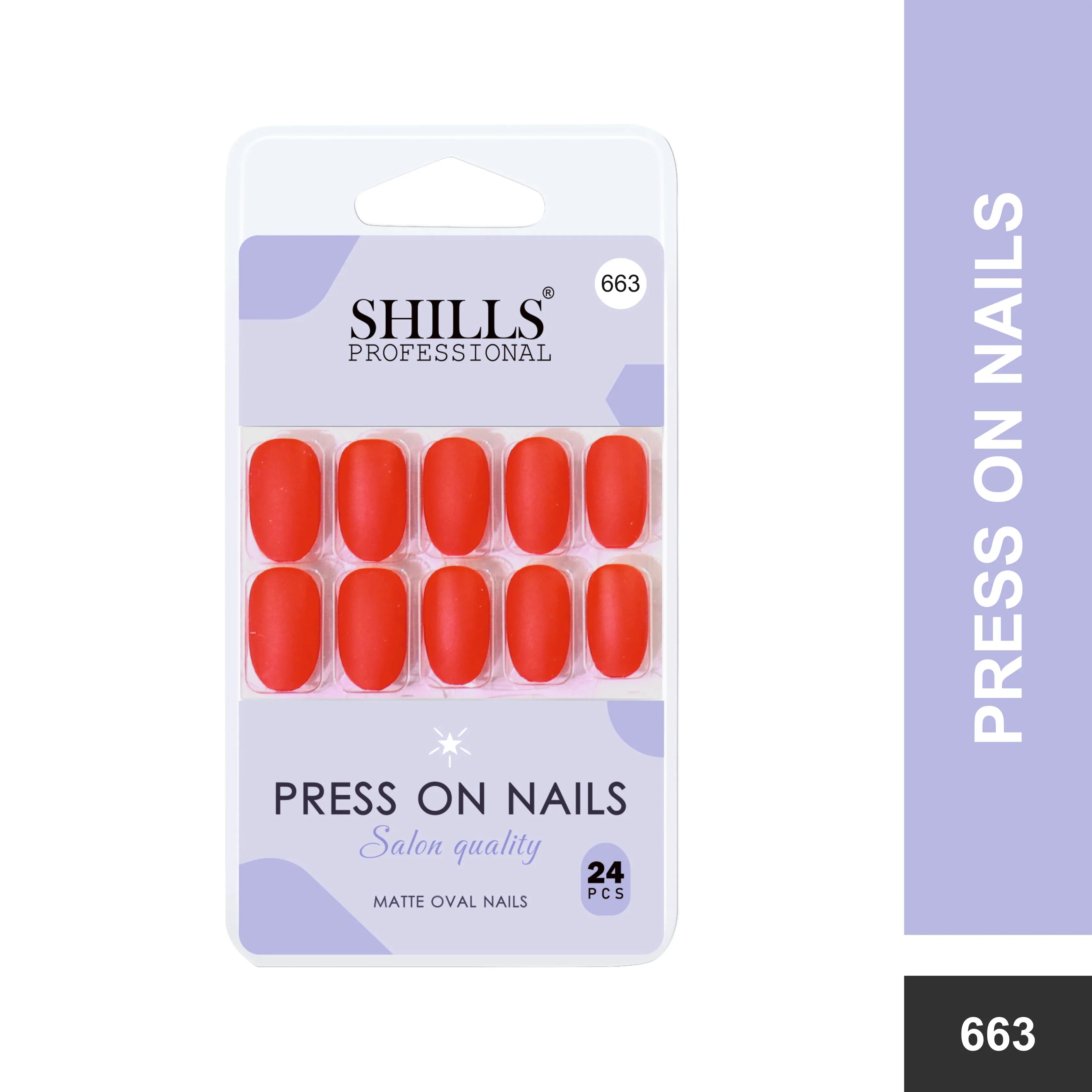 Matte Solid Color Nails Oval(SPN657-SPN666) - Shills Professional