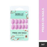 Glossy Solid Color Nails Oval(SPN527-SPN552) - Shills Professional