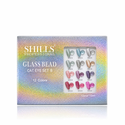 GLASS BEAD CAT EYE GEL POLISH - SET B