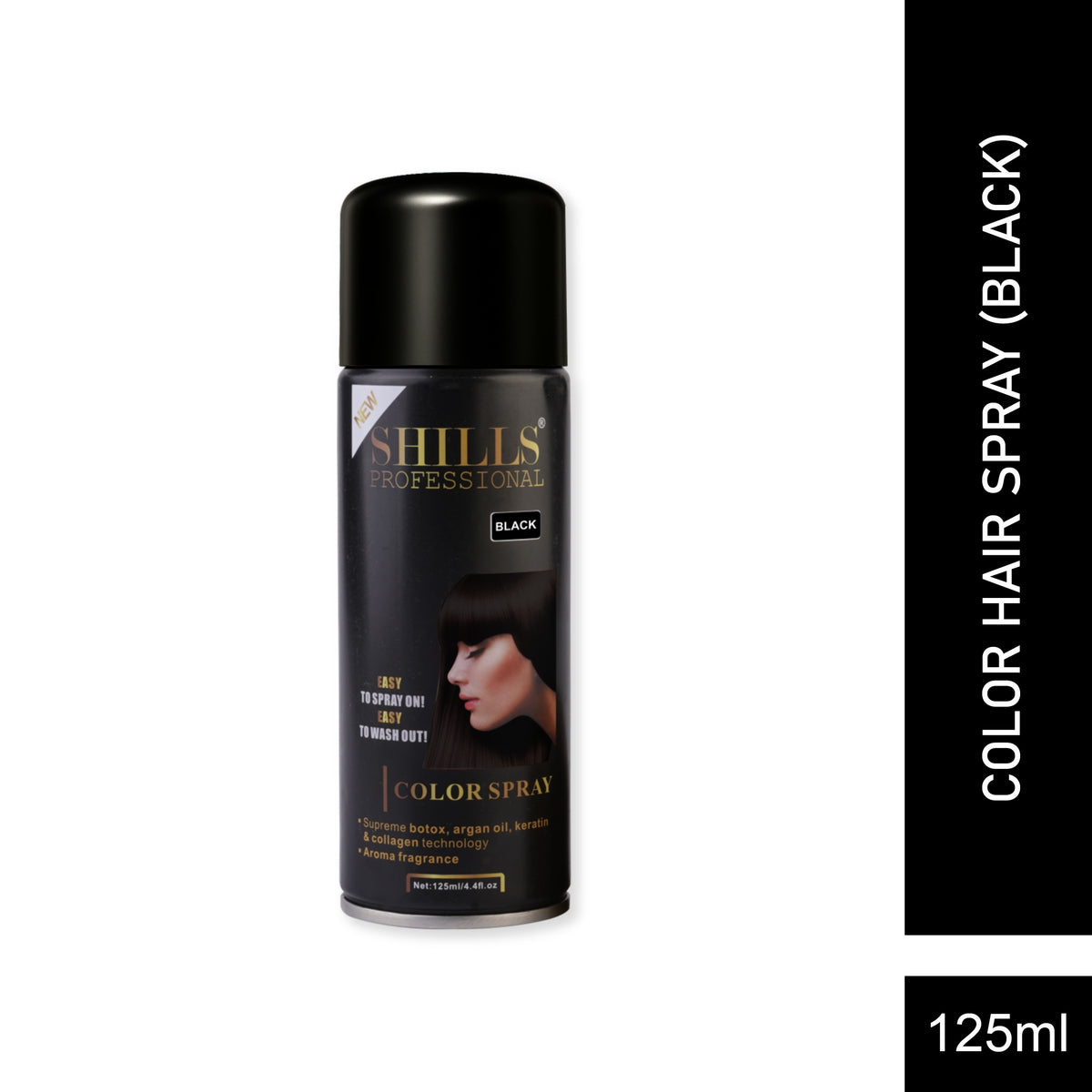 Color Hair Spray - Black BLK