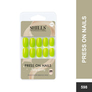 Glossy Solid Color Nails Square(SPN579-SPN604) - Shills Professional