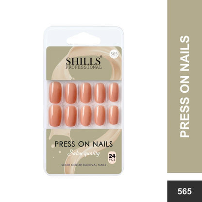 Glossy Solid Color Nails Square(SPN553-SPN578) - Shills Professional