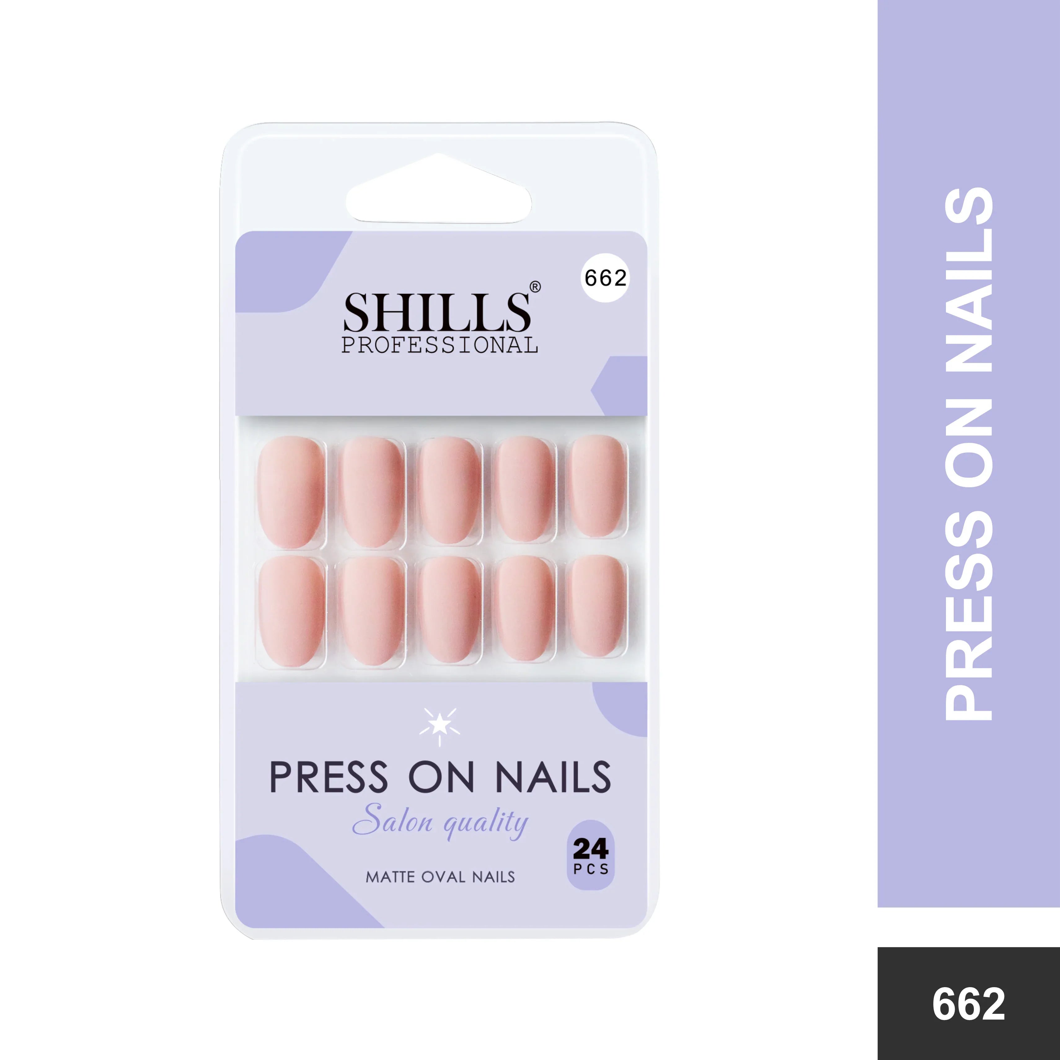 Matte Solid Color Nails Oval(SPN657-SPN666) - Shills Professional