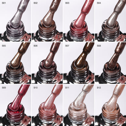 BURNT TEA MOCHA CAT EYE GEL POLISH SET