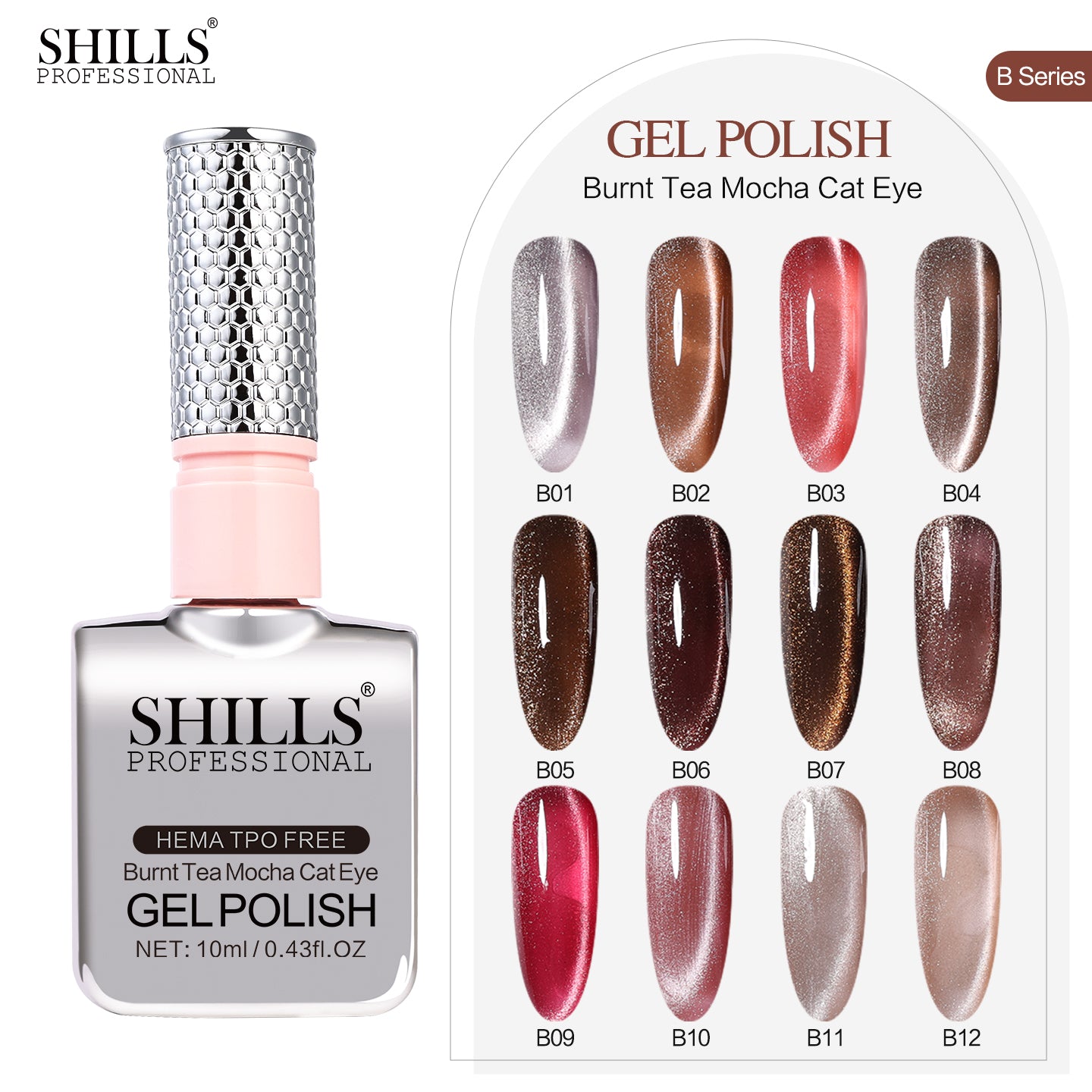 BURNT TEA MOCHA CAT EYE GEL POLISH SET
