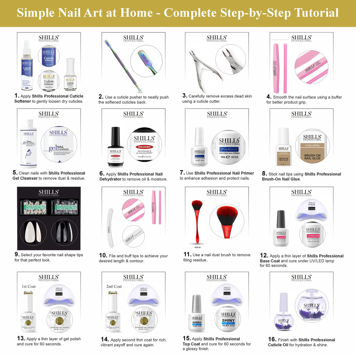 SHILLS PROFESSIONAL UV/LED Platinum Gel Polish 15ml