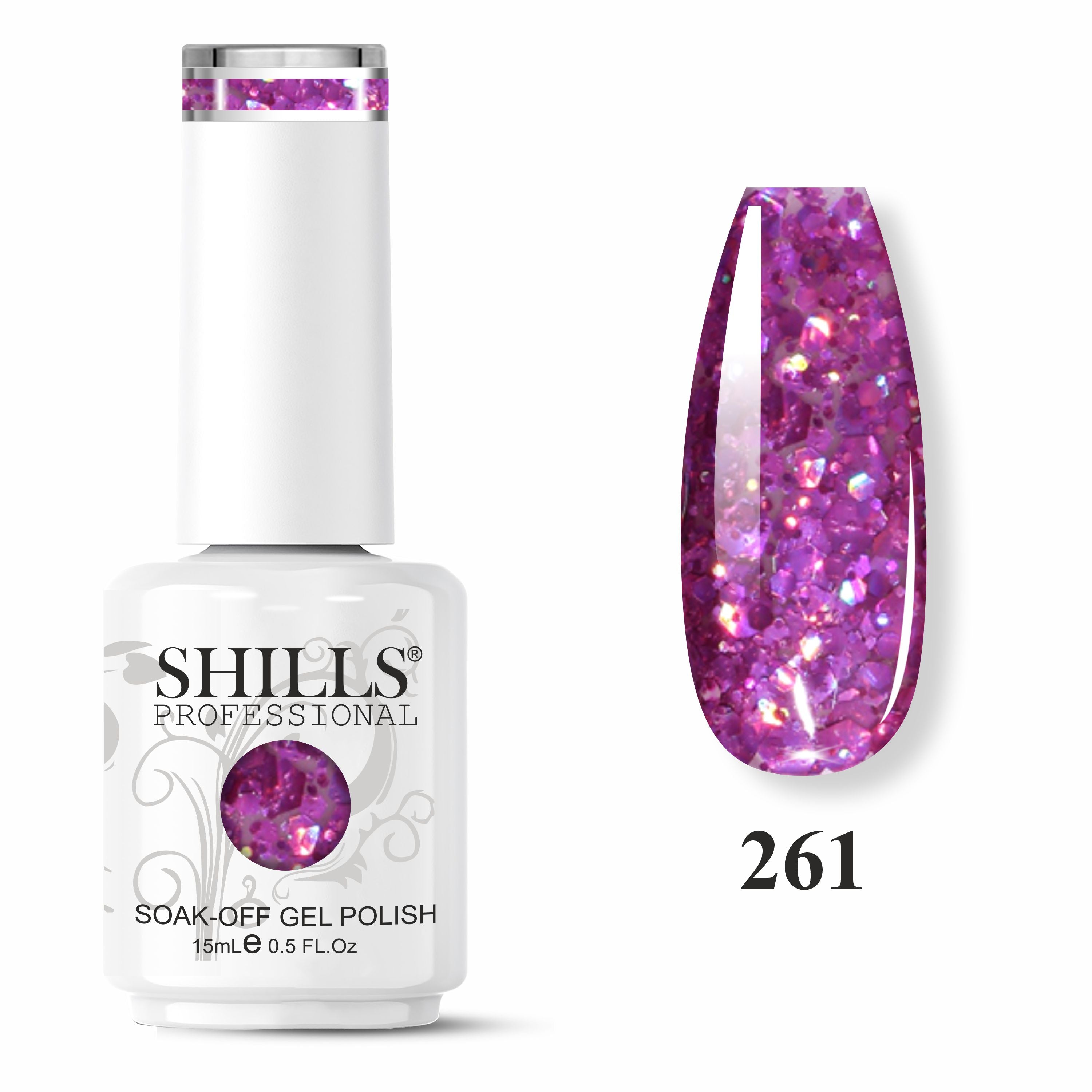 SHILLS PROFESSIONAL Laser Glitter UV/LED Gel Nail Polish 15ml