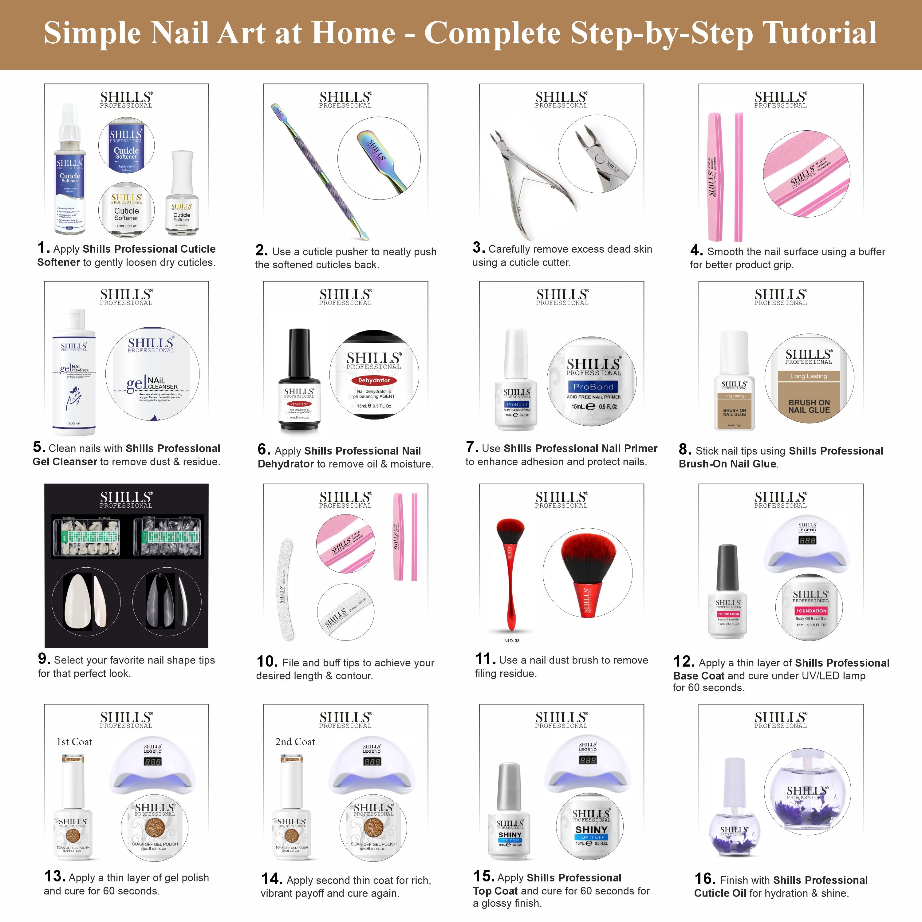 SHILLS PROFESSIONAL UV/LED Shiny Glitter Gel Polish 15ml