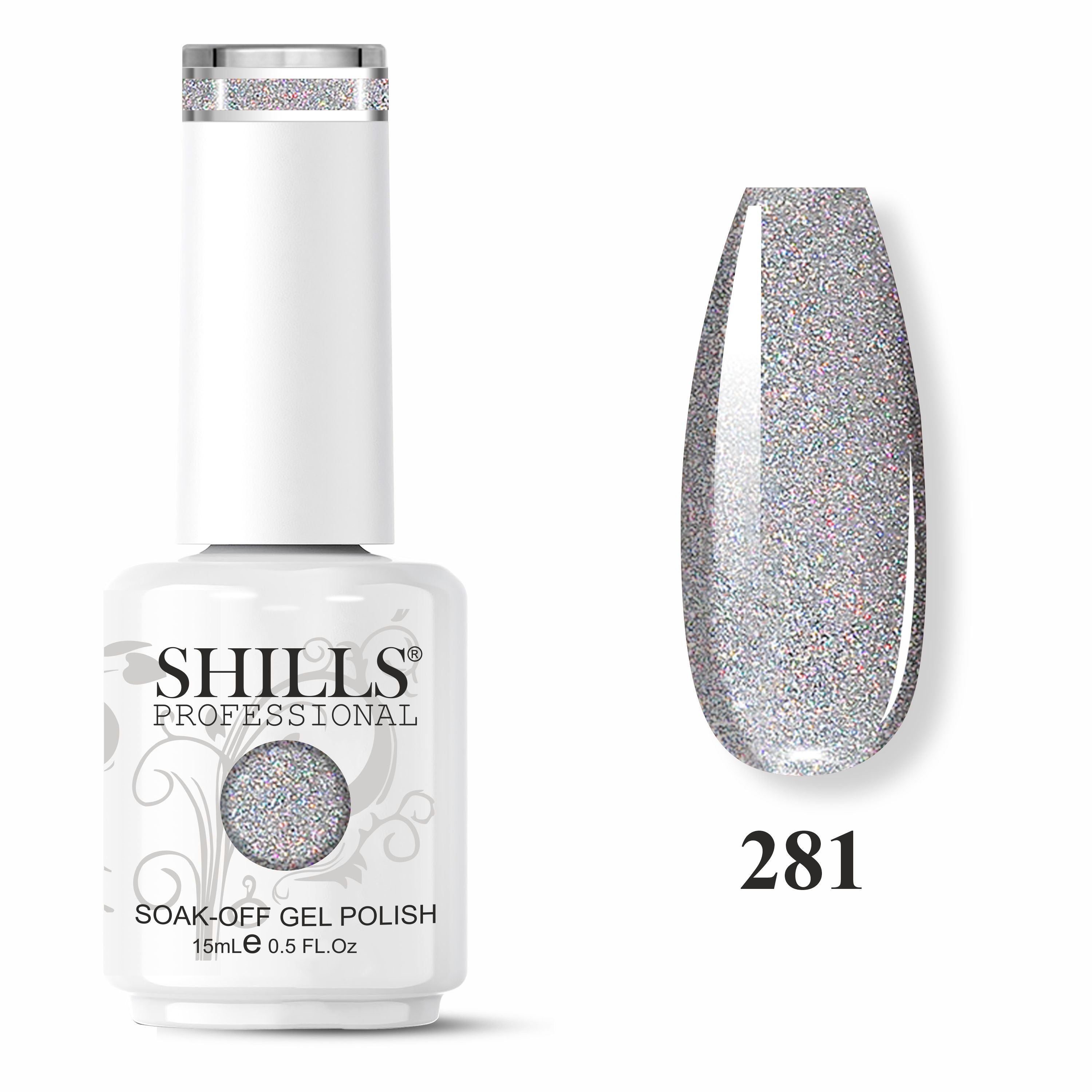 SHILLS PROFESSIONAL UV/LED Shiny Glitter Gel Polish 15ml