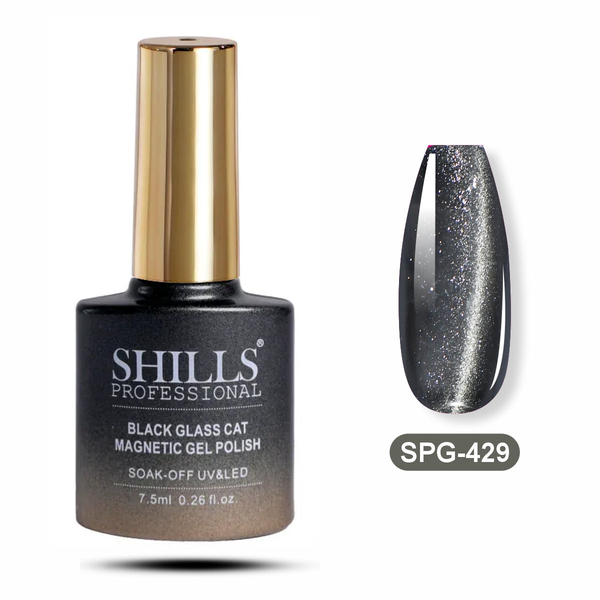 Black Glass Cat Magnetic Gel Polish