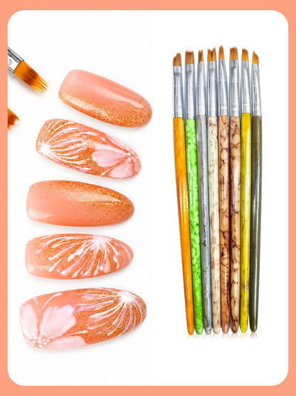 Marble Ombre Brush Set 8Pcs- NB-06 MLT