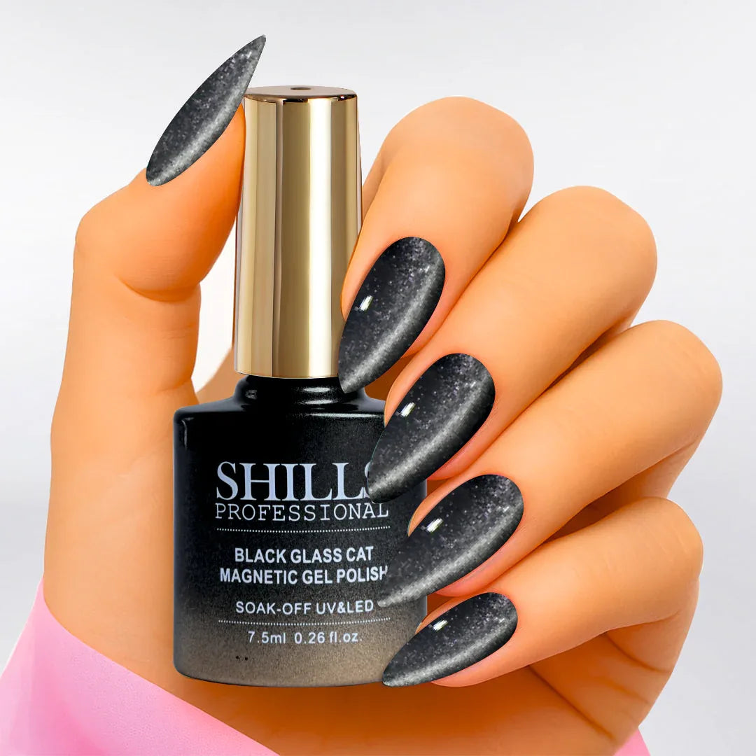 Black Glass Cat Magnetic Gel Polish - Shills Professional