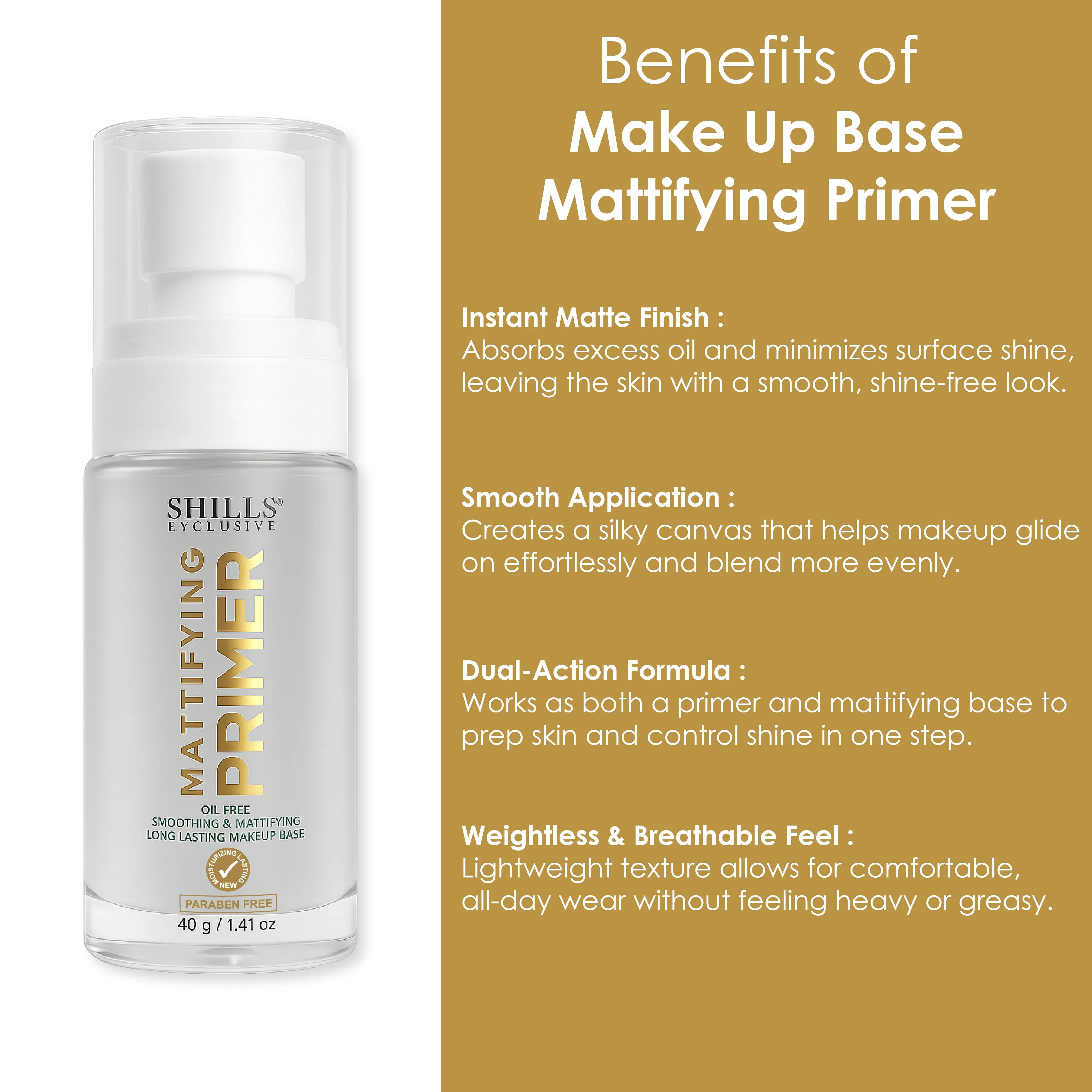Make Up Base Mattifying Primer - Shills Professional