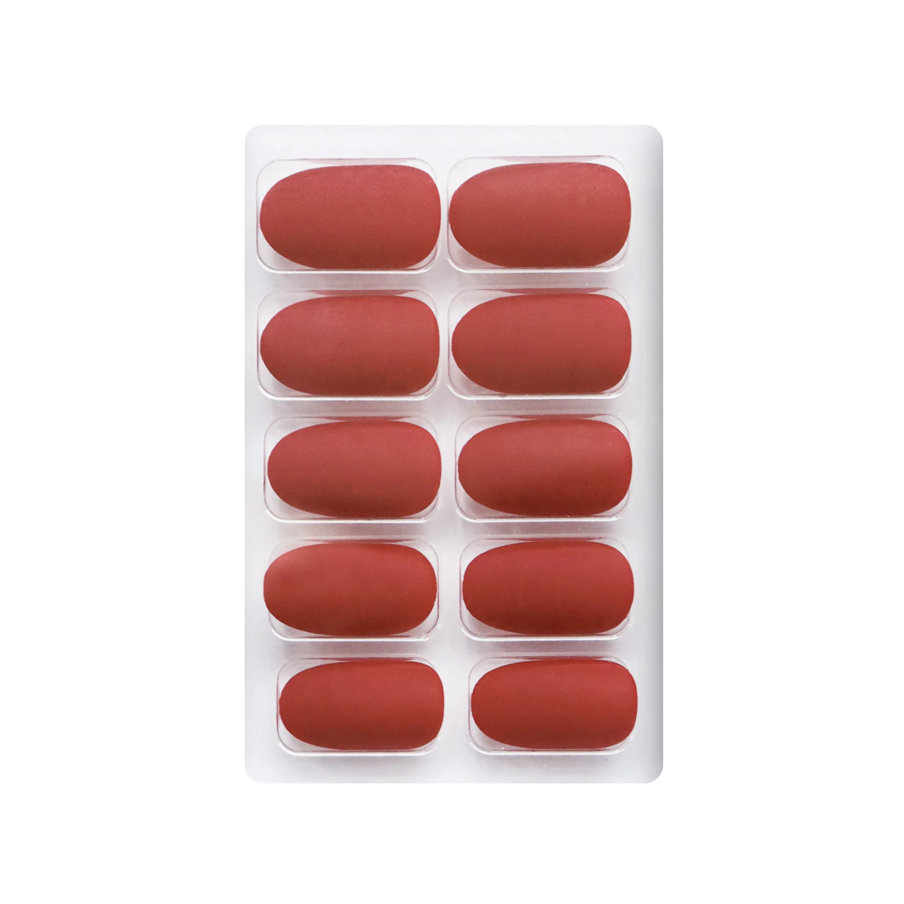 Matte Solid Color Nails Oval(SPN657-SPN666) - Shills Professional