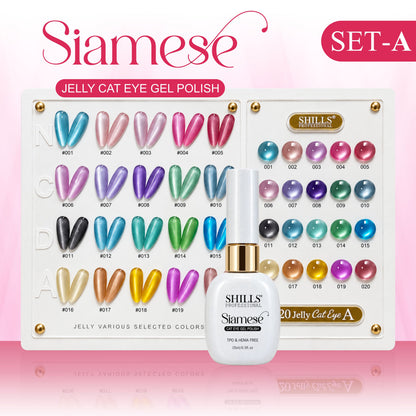 Siamese Jelly Cat Eye Gel Polish Set A (HEMA & TPO FREE)