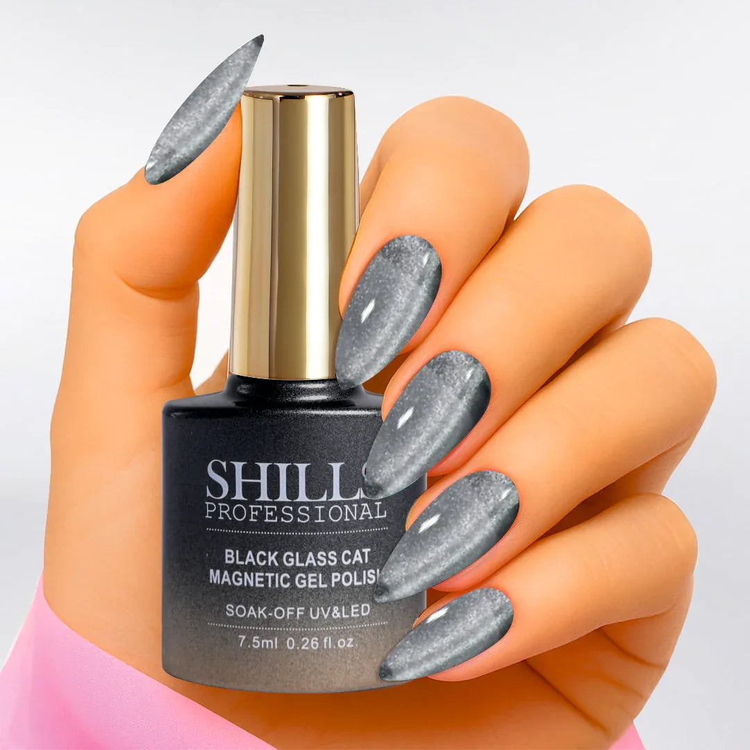 Black Glass Cat Magnetic Gel Polish - Shills Professional