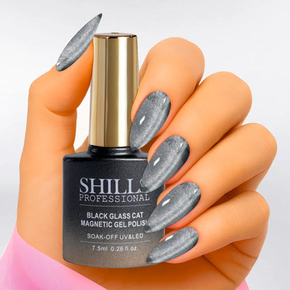 Black Glass Cat Magnetic Gel Polish - Shills Professional