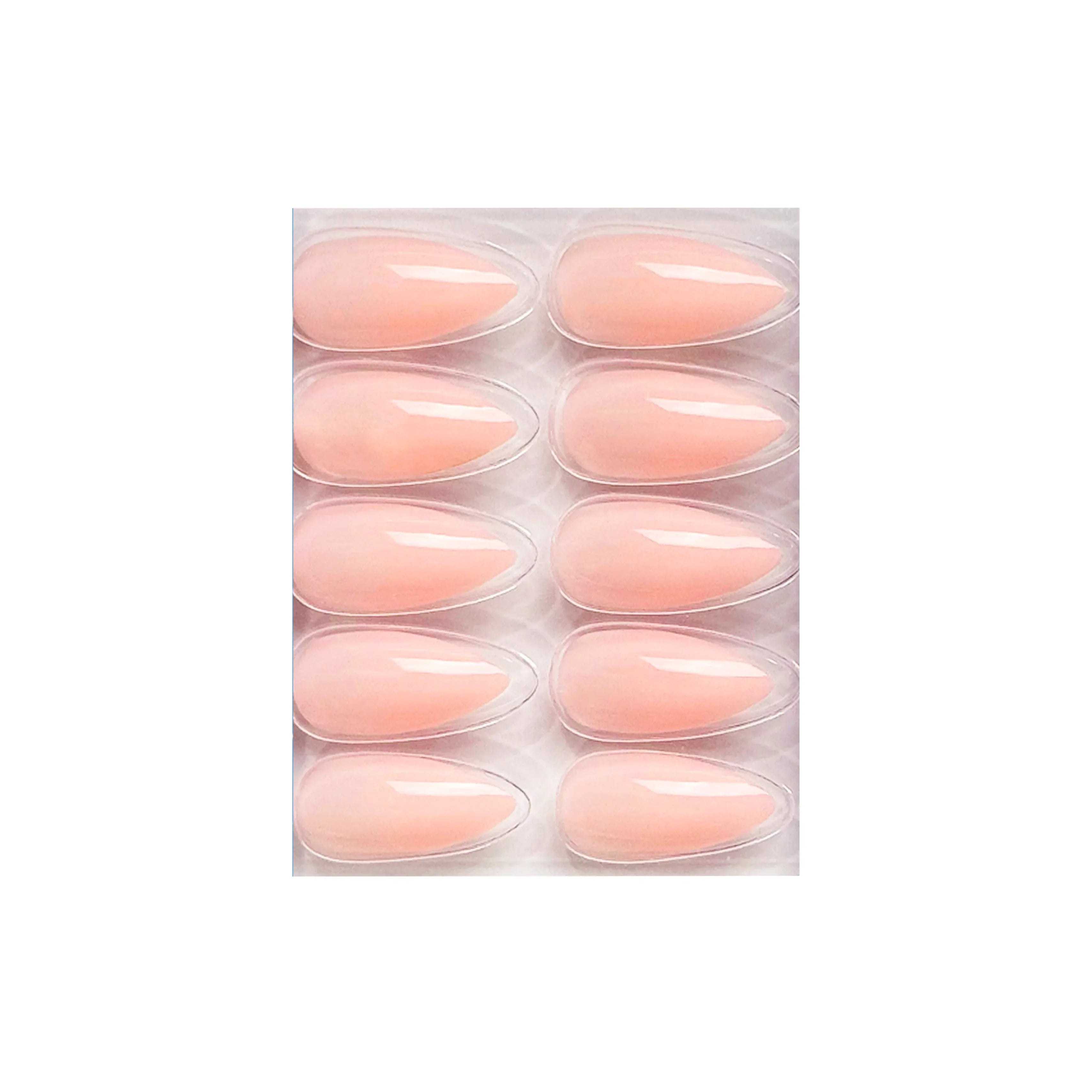 Glossy Solid Color Nails Sharp Almond(SPN631-SPN656) - Shills Professional