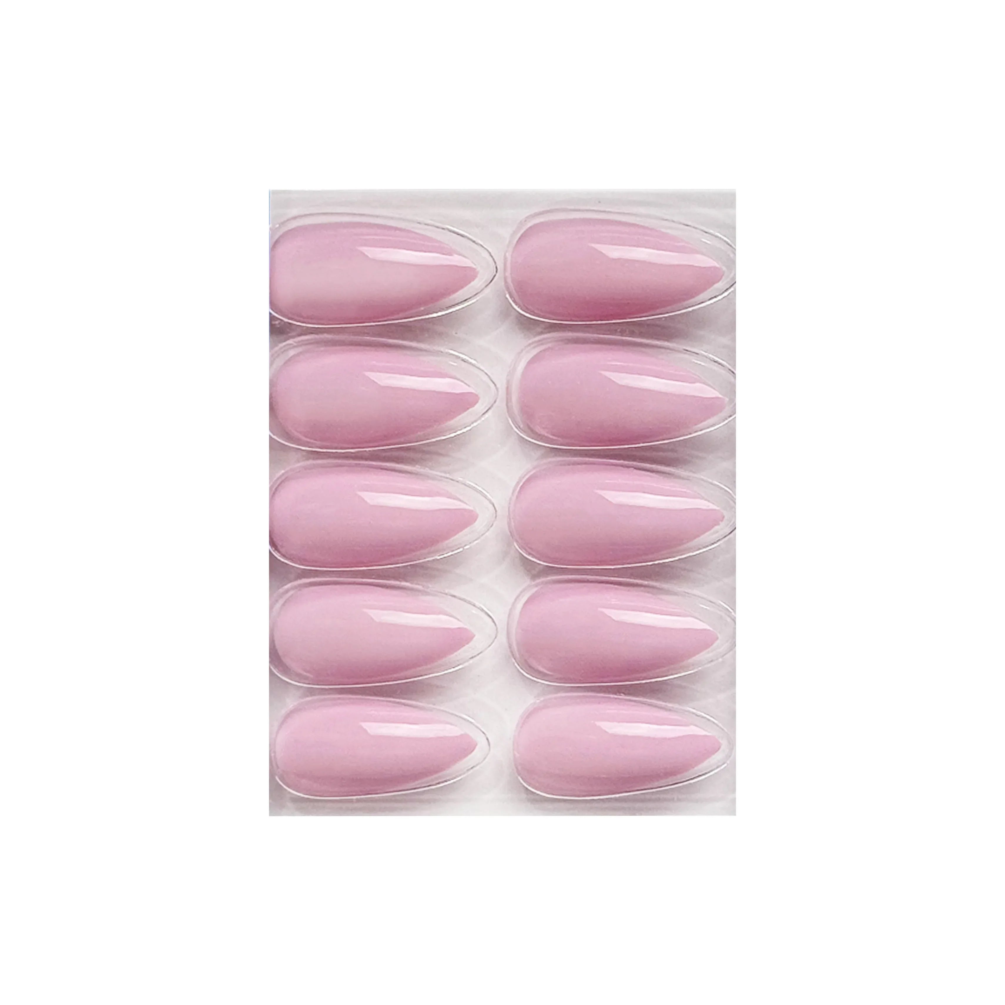 Glossy Solid Color Nails Sharp Almond(SPN631-SPN656) - Shills Professional