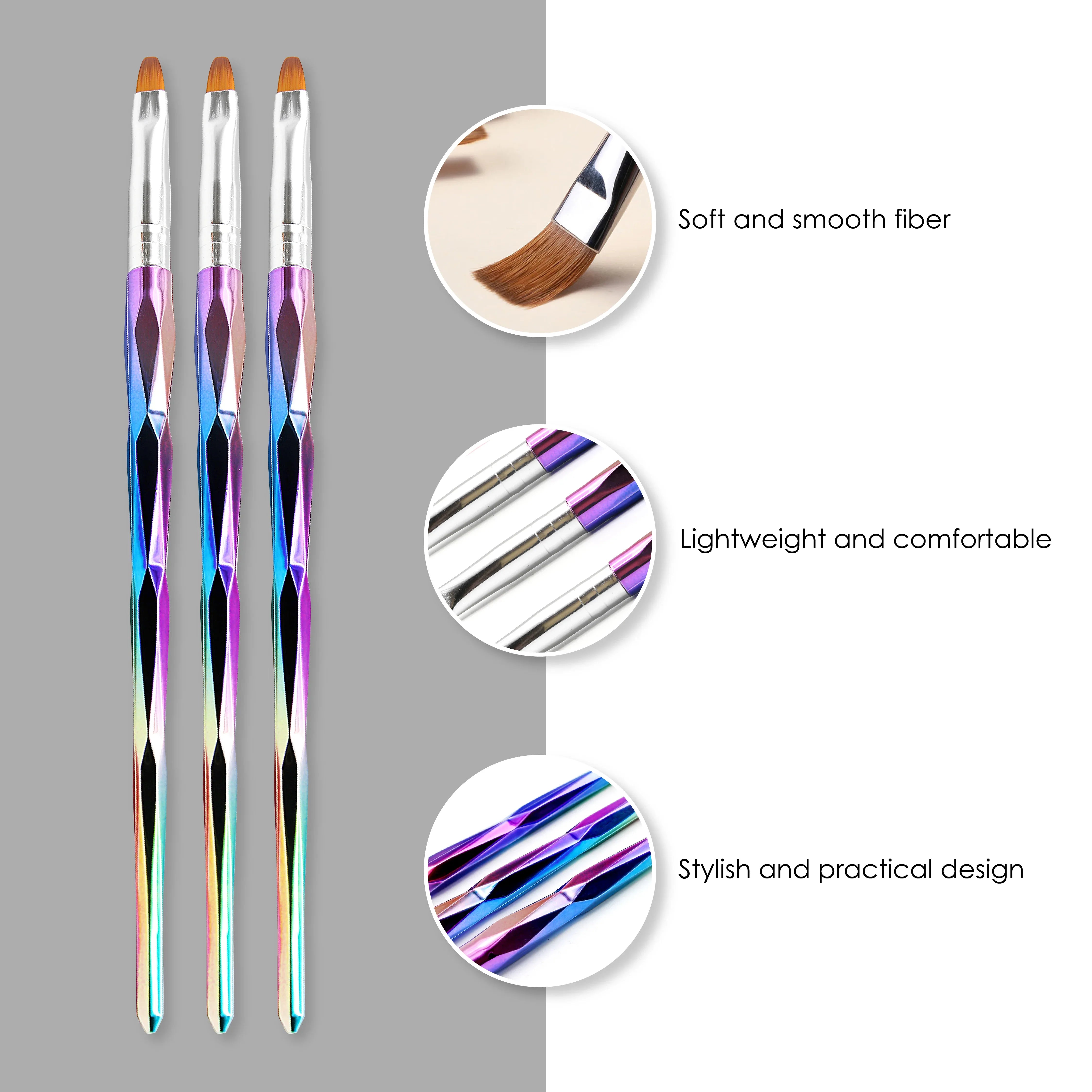 Nail Metal Rainbow Brush - Shills Professional