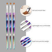Nail Metal Rainbow Brush