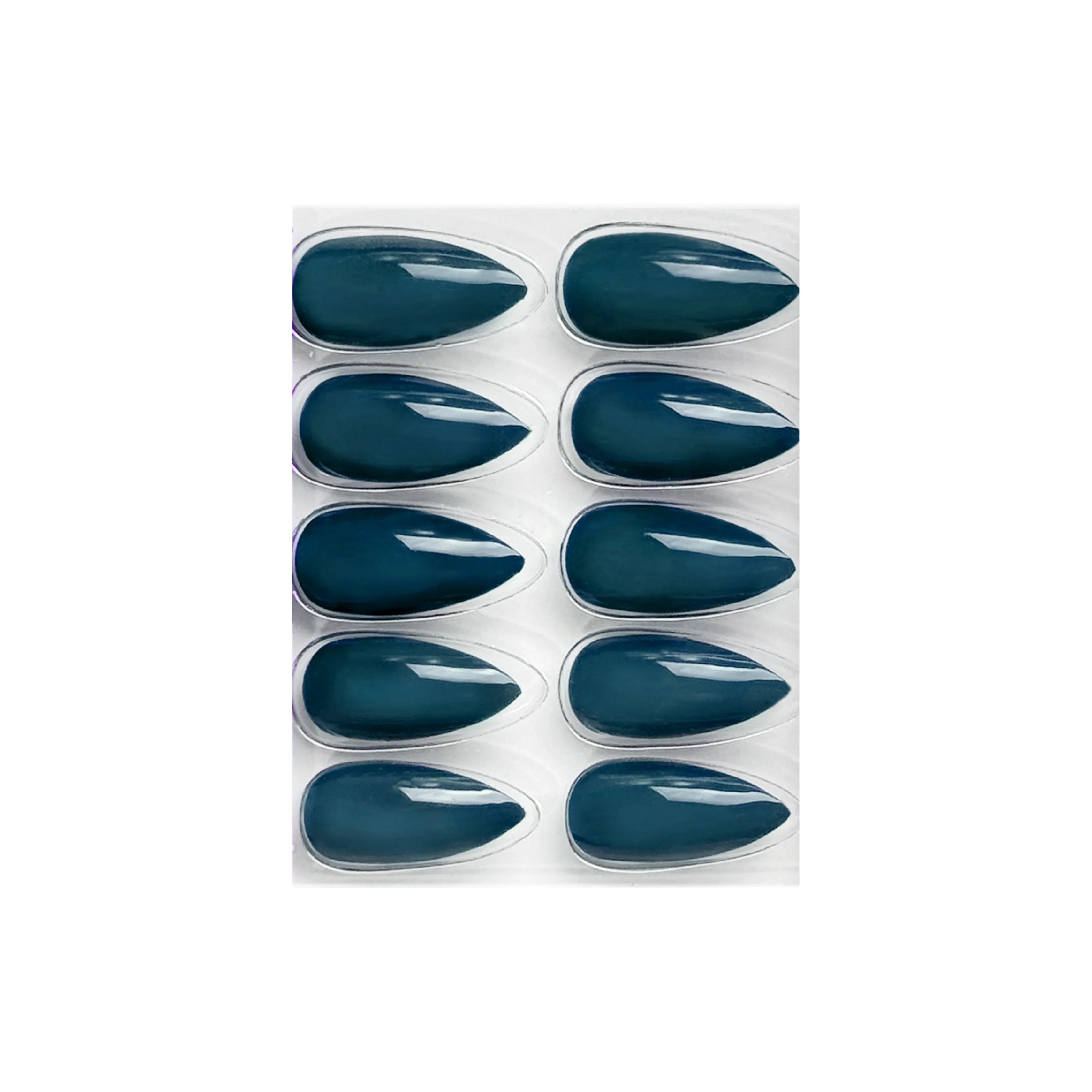Glossy Solid Color Nails Sharp Almond(SPN605-SPN630) - Shills Professional