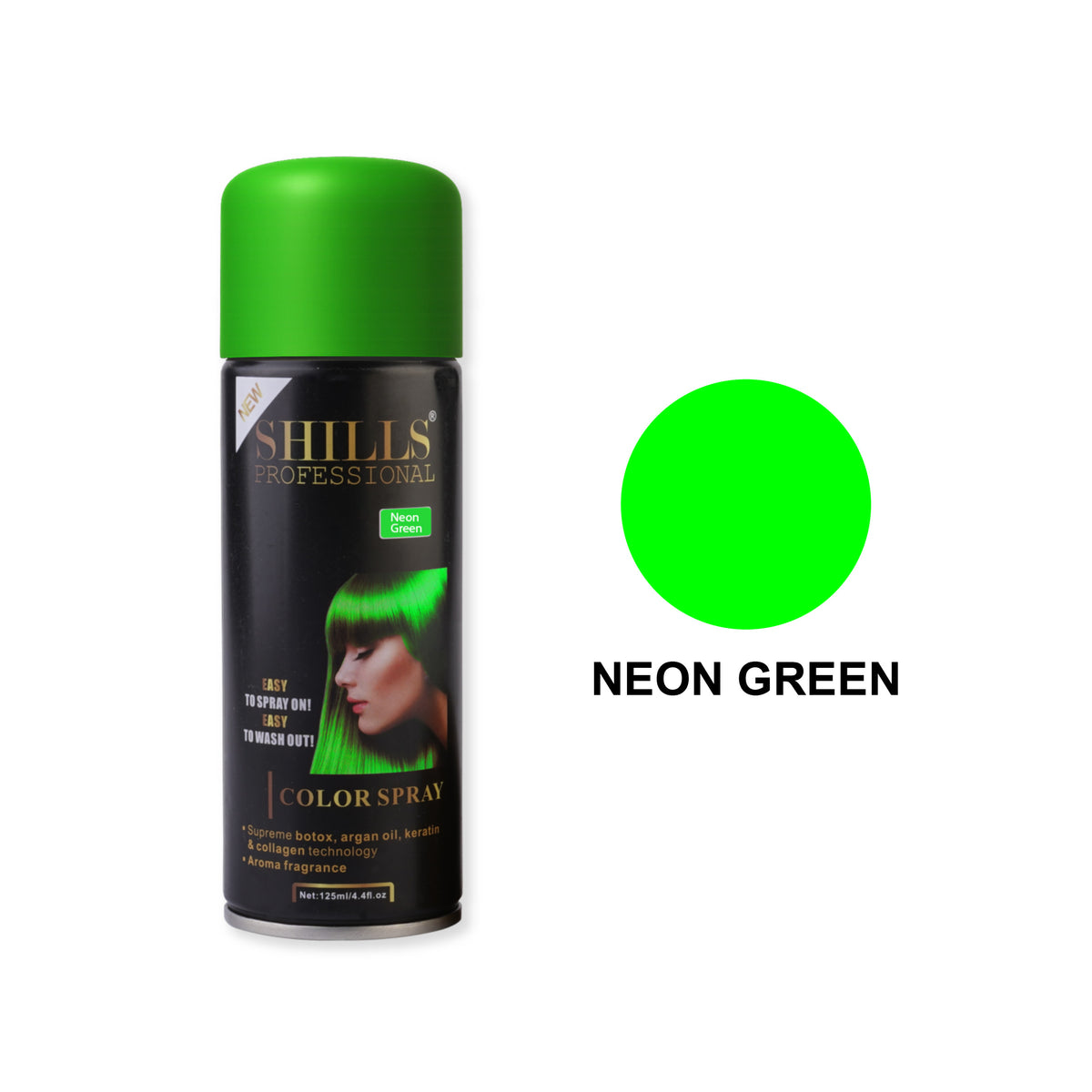 Color Hair Spray-Neon Green NGRN