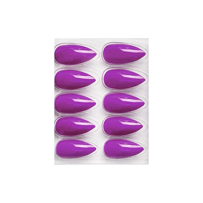 Glossy Solid Color Nails Sharp Almond(SPN631-SPN656) - Shills Professional
