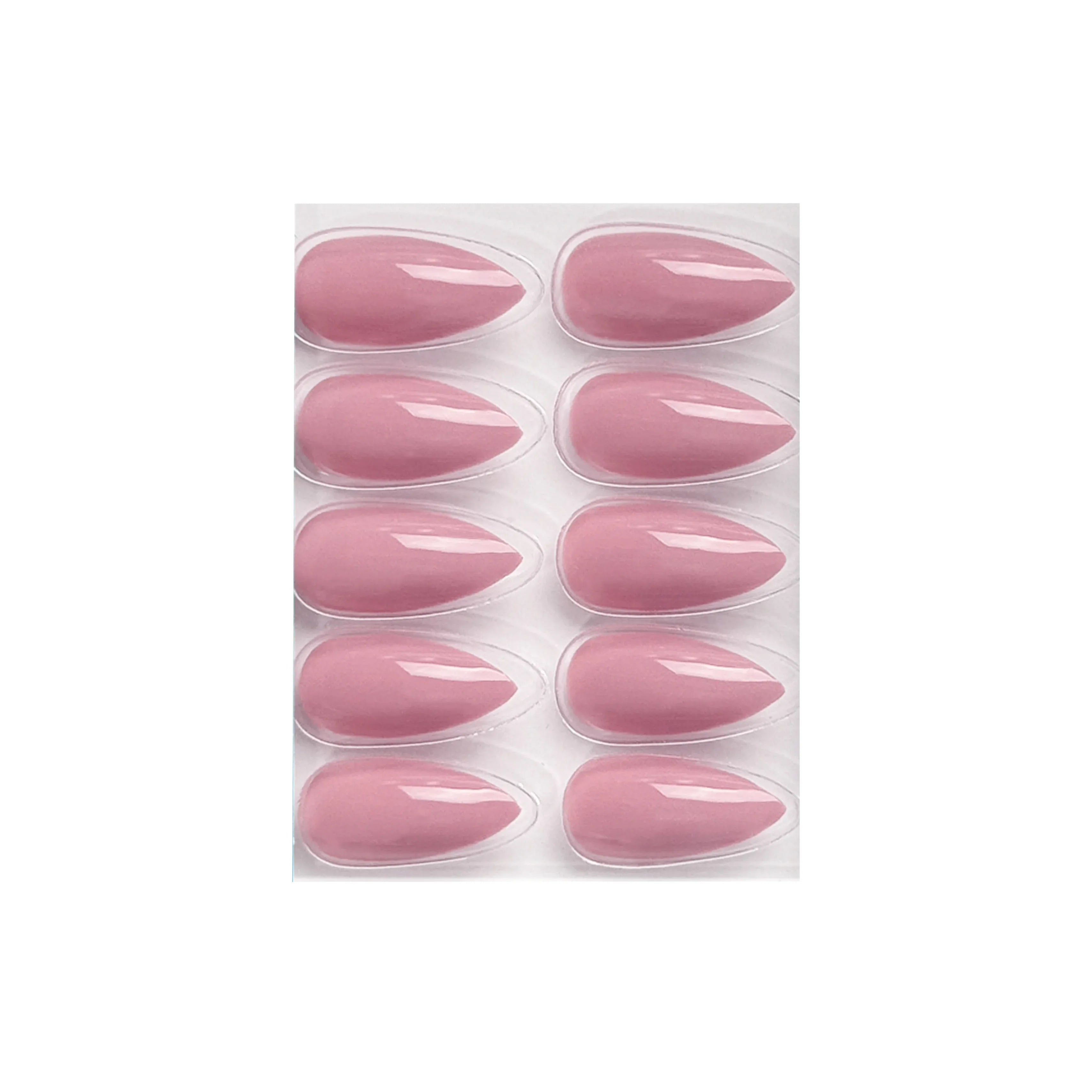 Glossy Solid Color Nails Sharp Almond(SPN631-SPN656) - Shills Professional