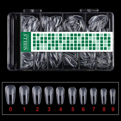 Soft Gel Tips Matte Short T-Shape-PT18-CLEAR - Shills Professional