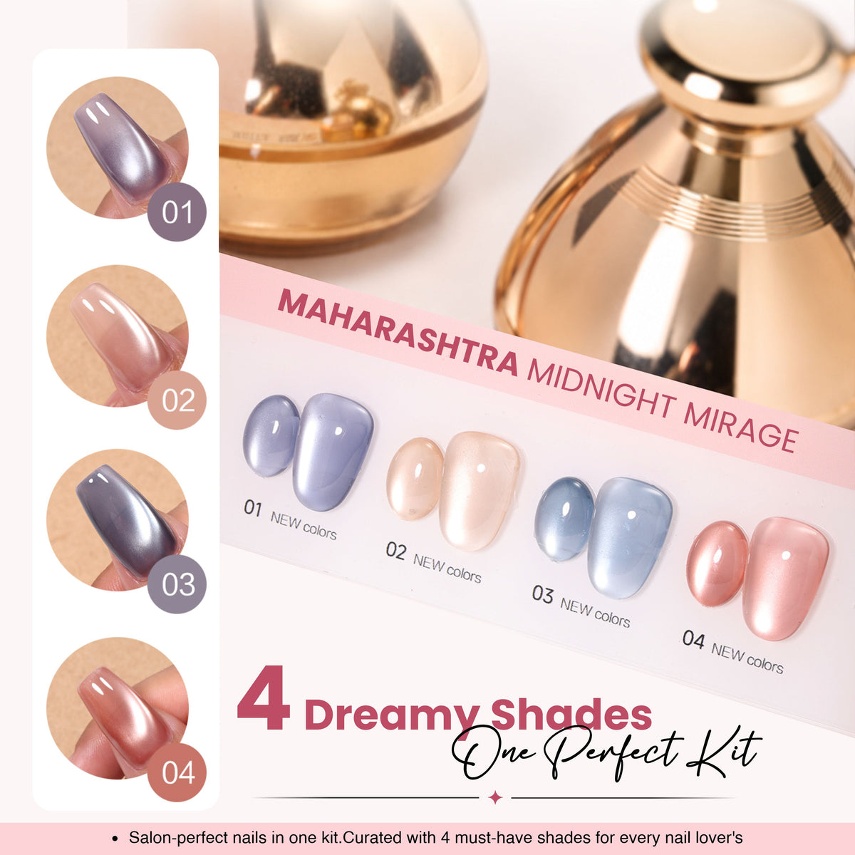 4pcs Cat Eye Set Maharashtra Midnight Mirage