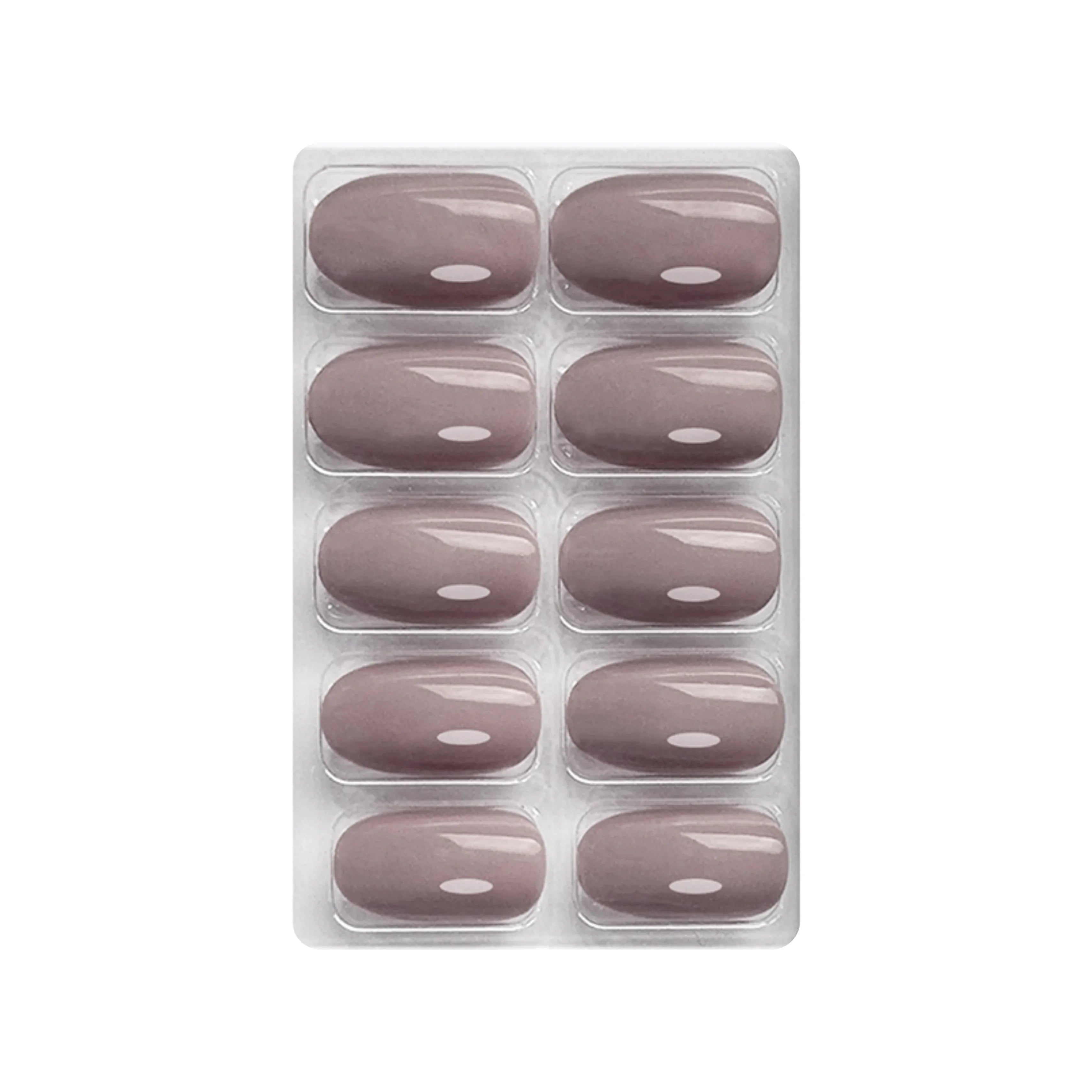 Glossy Solid Color Nails Oval(SPN527-SPN552) - Shills Professional