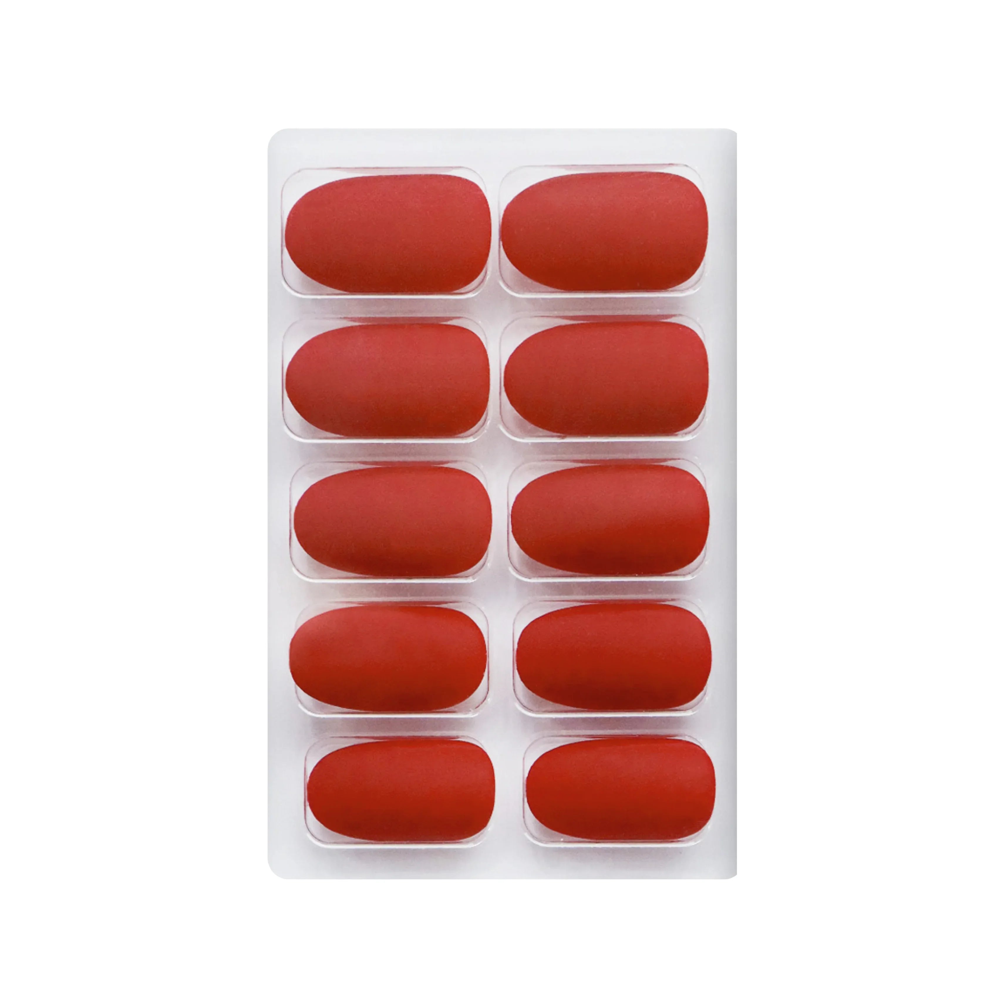 Matte Solid Color Nails Oval(SPN657-SPN666) - Shills Professional