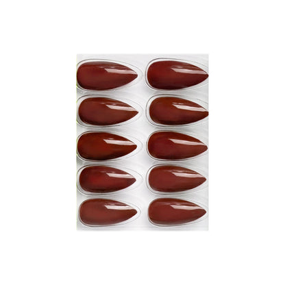 Glossy Solid Color Nails Sharp Almond(SPN605-SPN630) - Shills Professional
