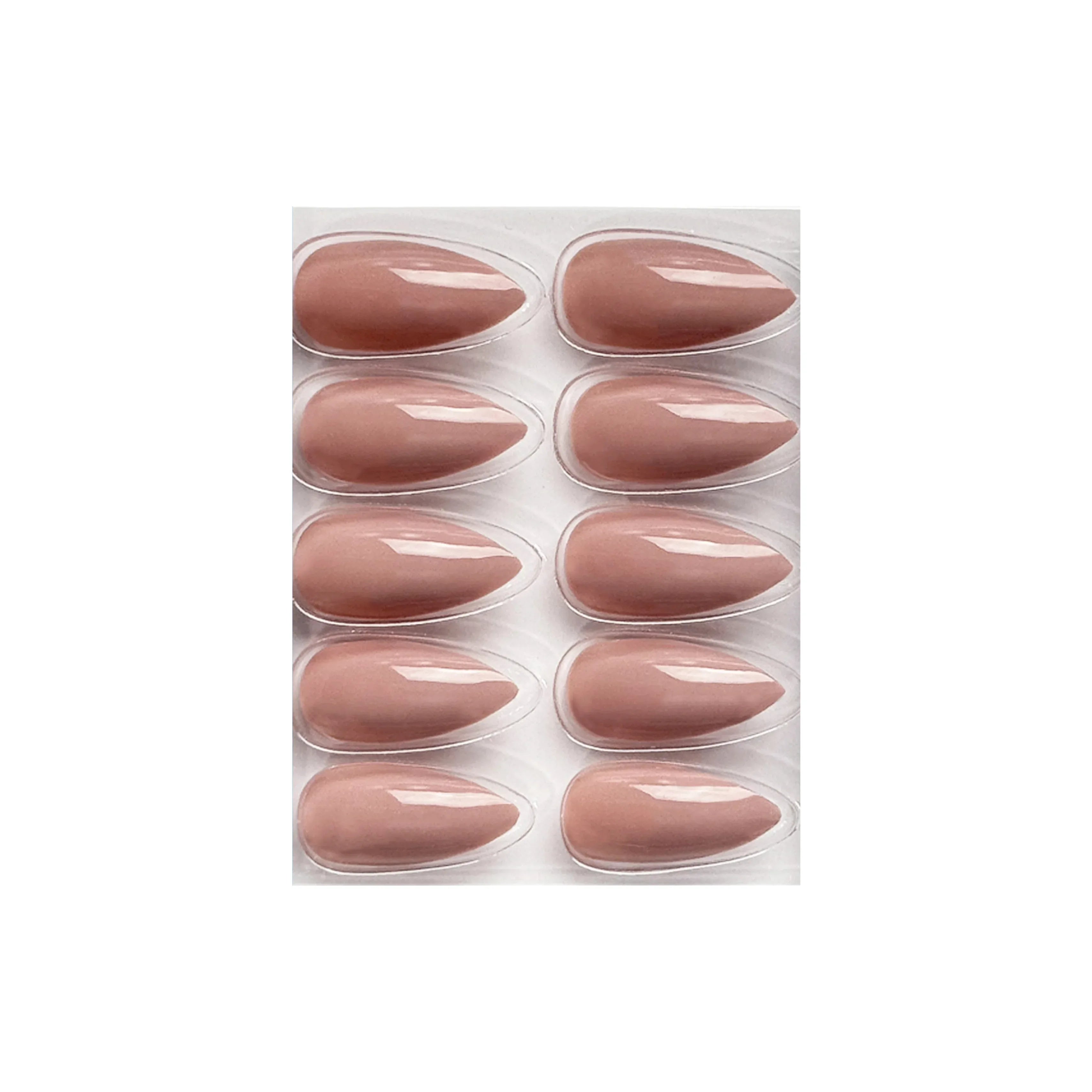 Glossy Solid Color Nails Sharp Almond(SPN605-SPN630) - Shills Professional