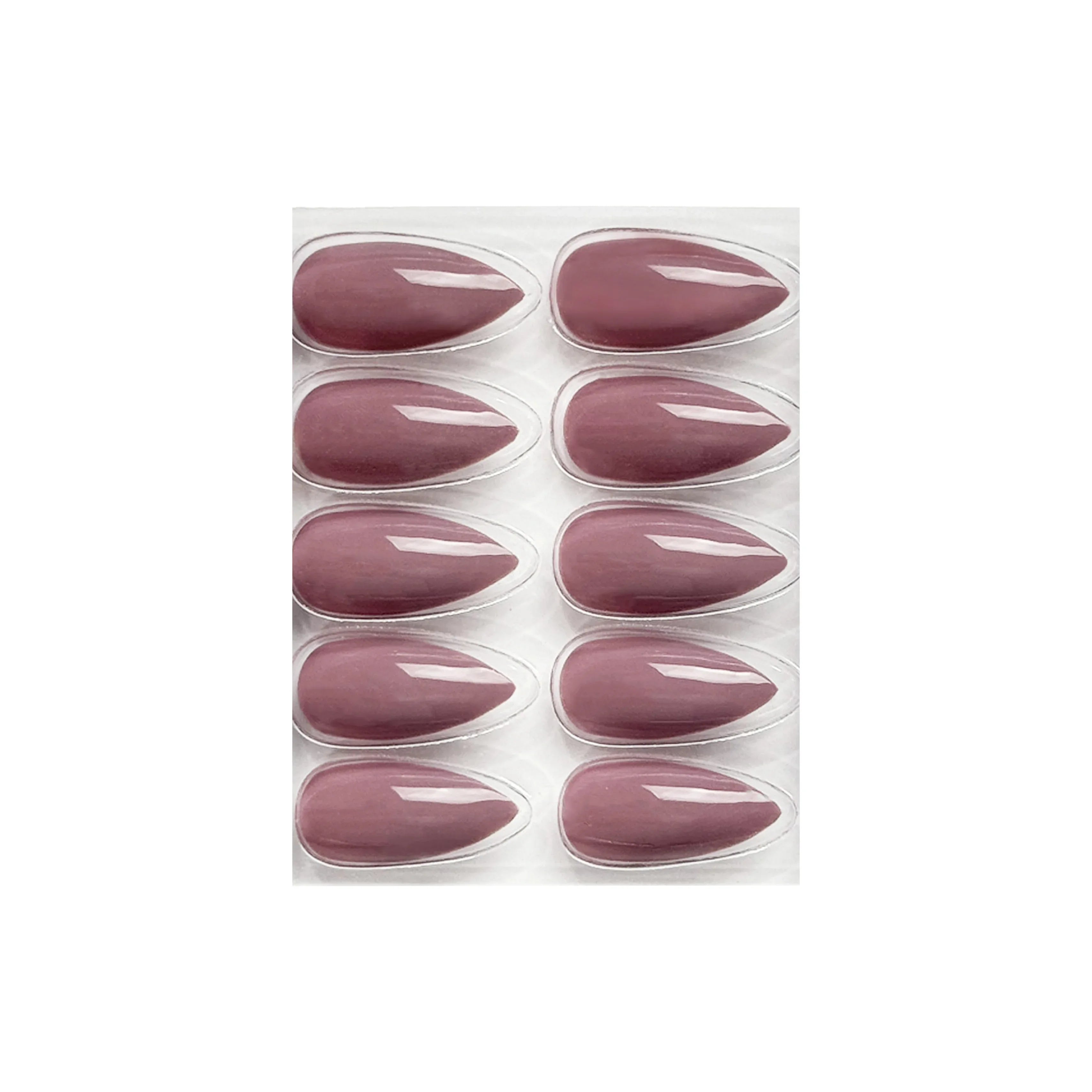 Glossy Solid Color Nails Sharp Almond(SPN631-SPN656) - Shills Professional
