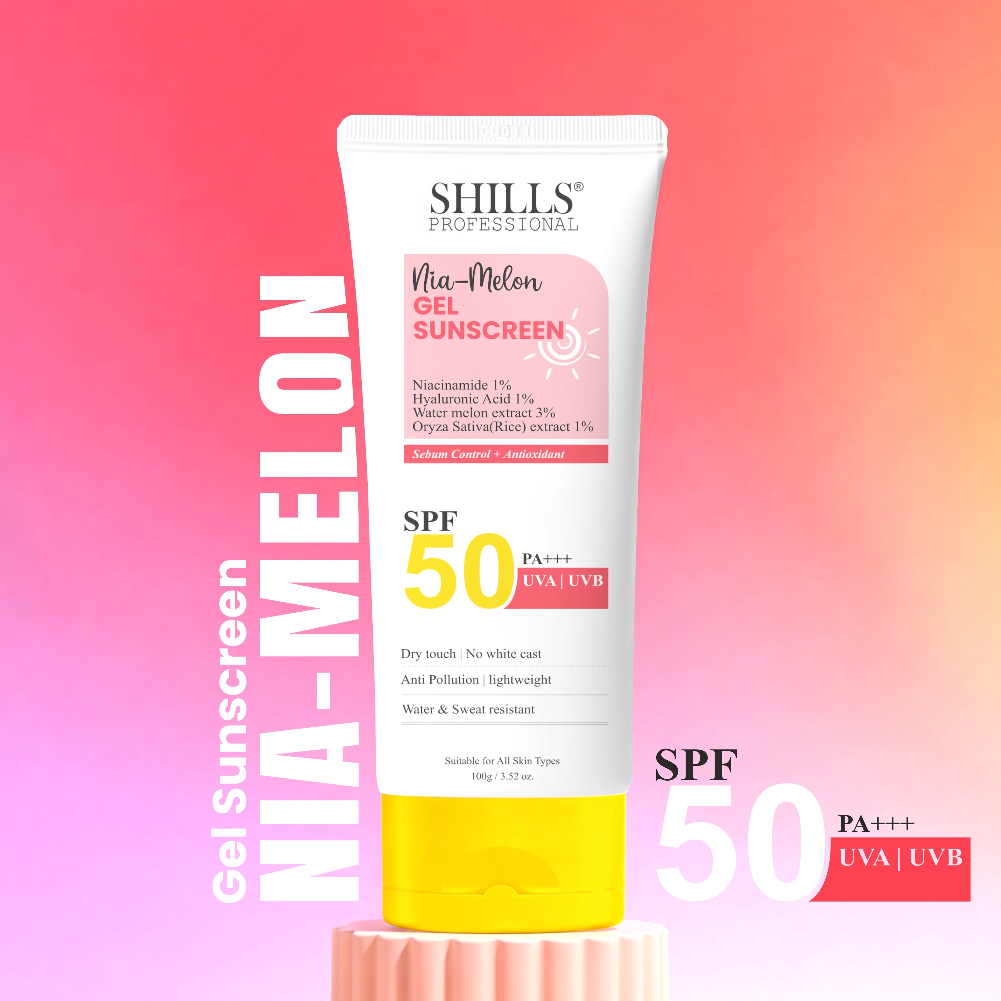 Shills Nia-Melon Gel Sunscreen SPF 50 PA+++