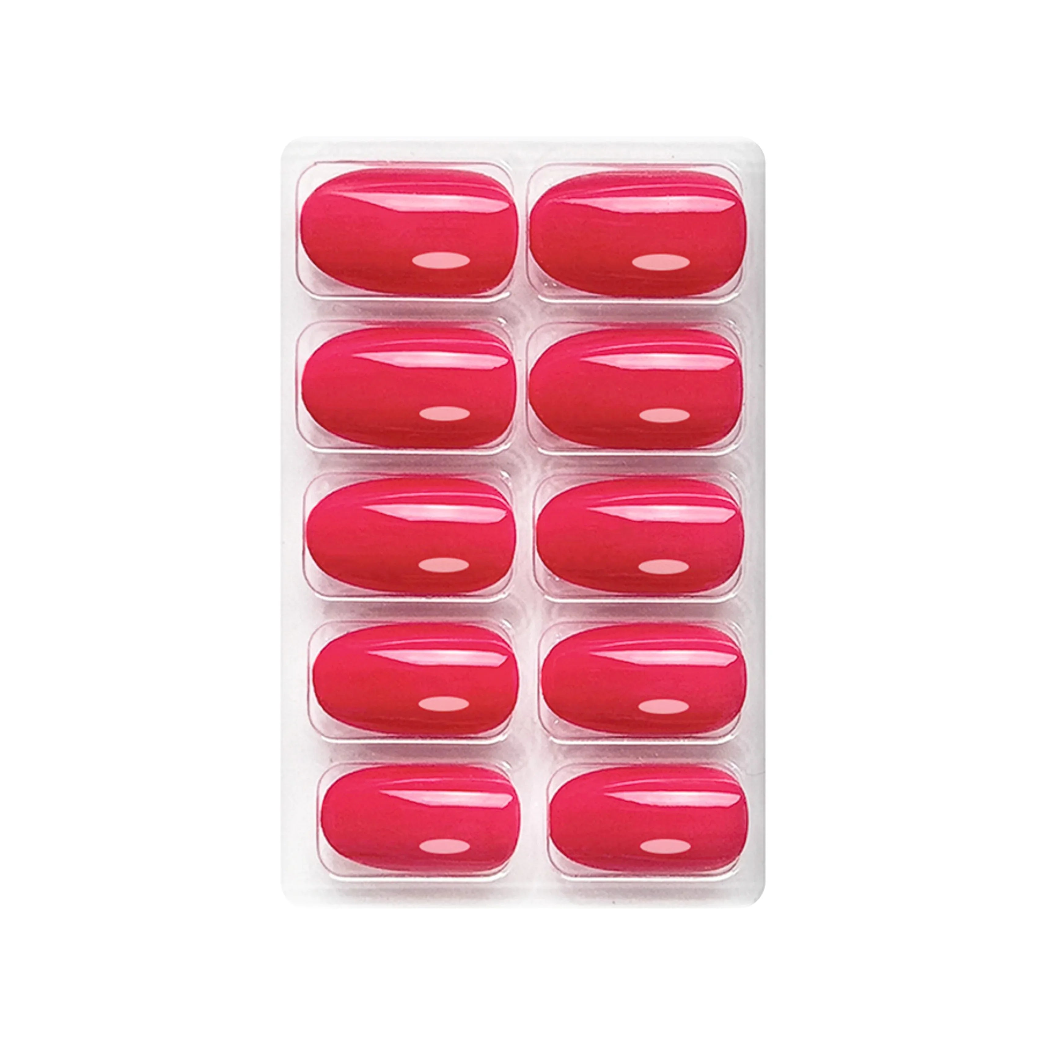 Glossy Solid Color Nails Oval(SPN527-SPN552) - Shills Professional