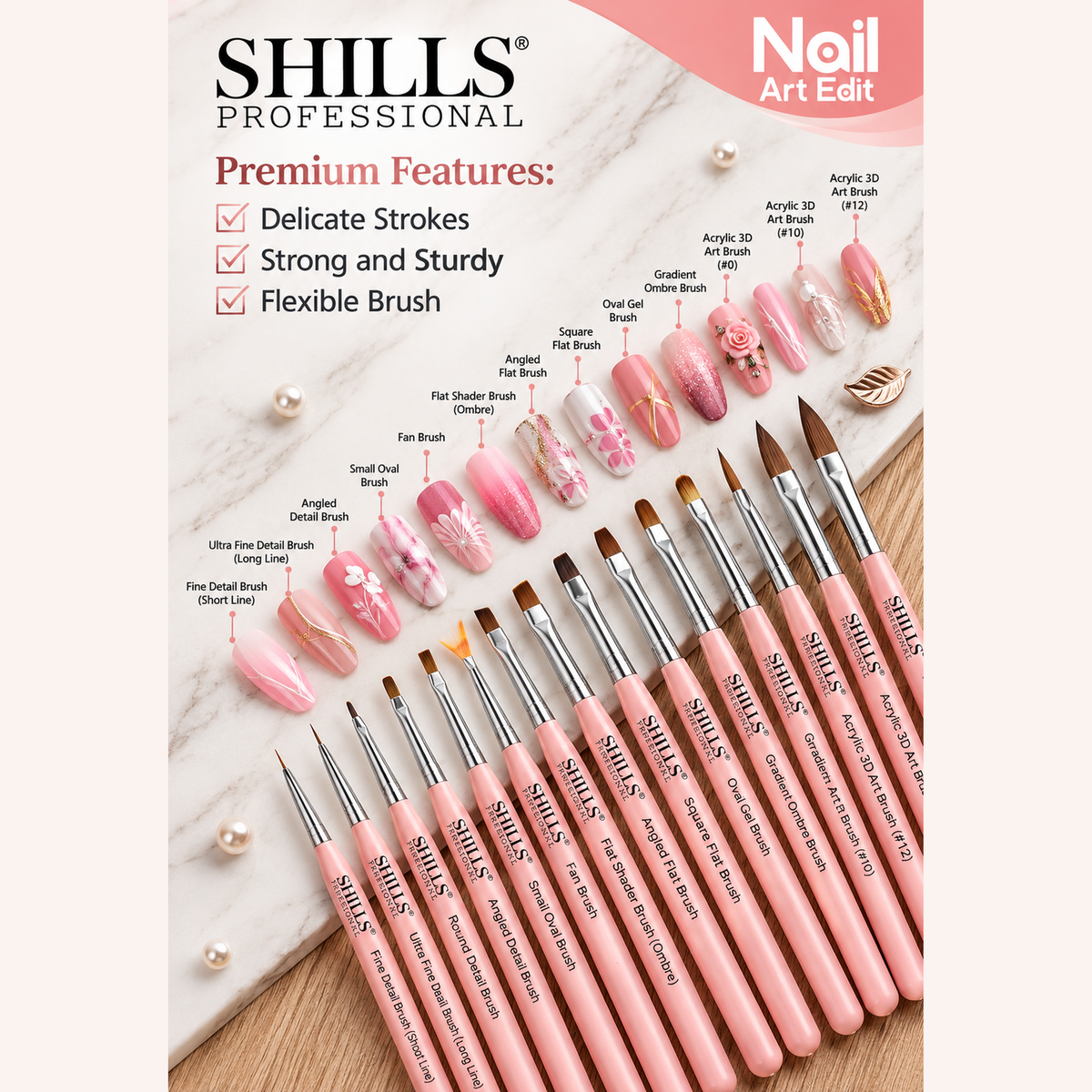 Nail Art Edit Brush Set