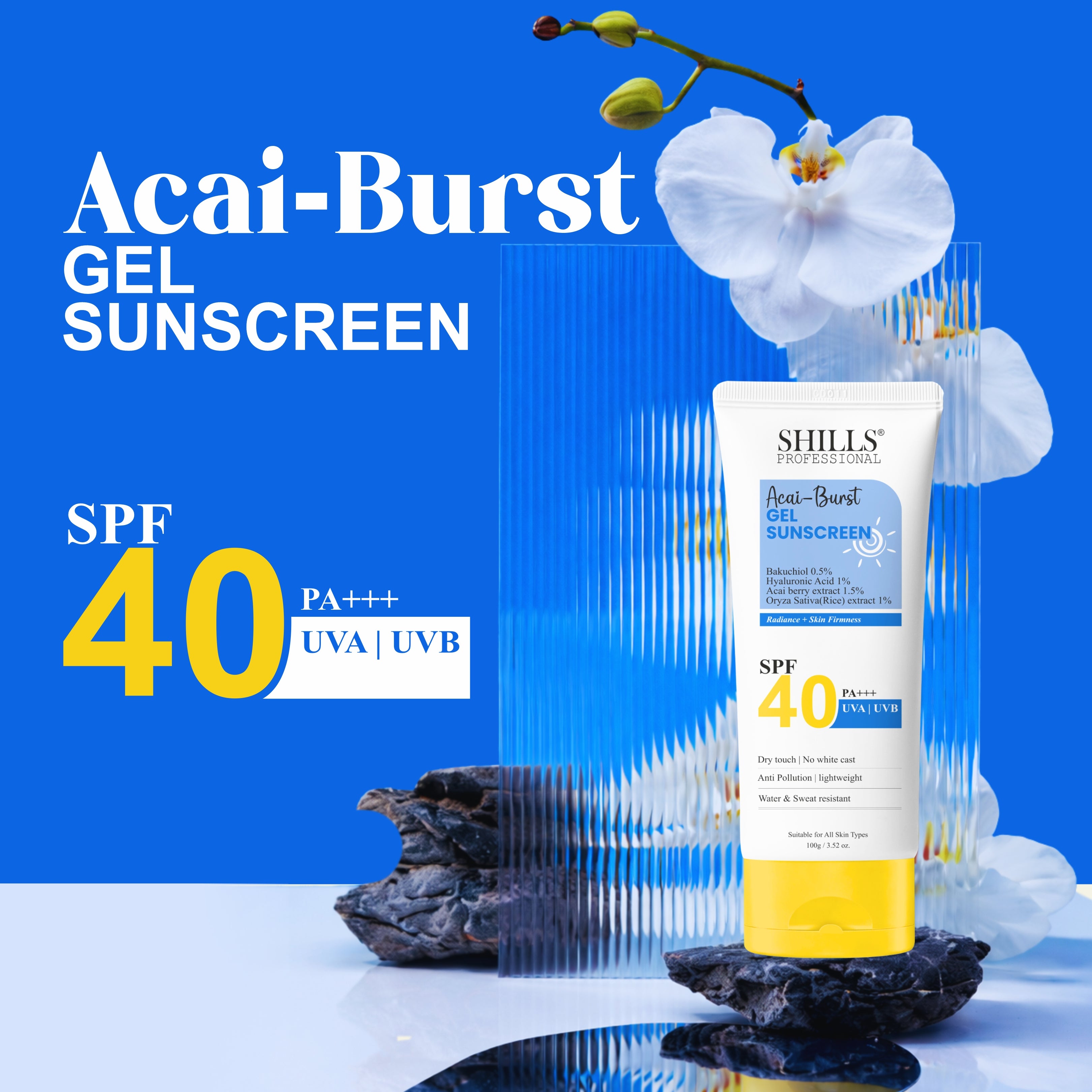 Shills Acai-Burst Gel Sunscreen SPF 40 PA+++