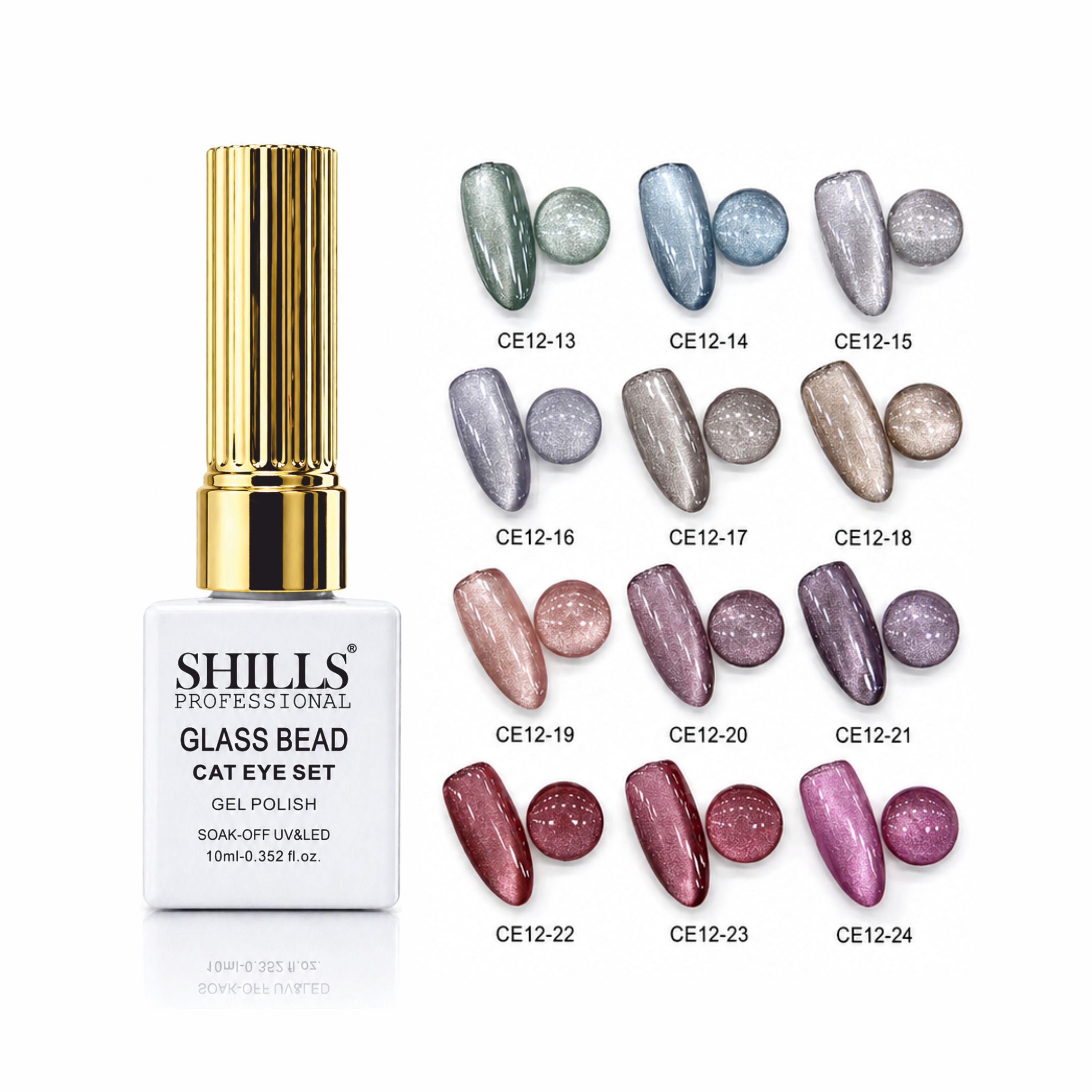 GLASS BEAD CAT EYE GEL POLISH - SET B