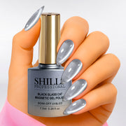 Black Glass Cat Magnetic Gel Polish