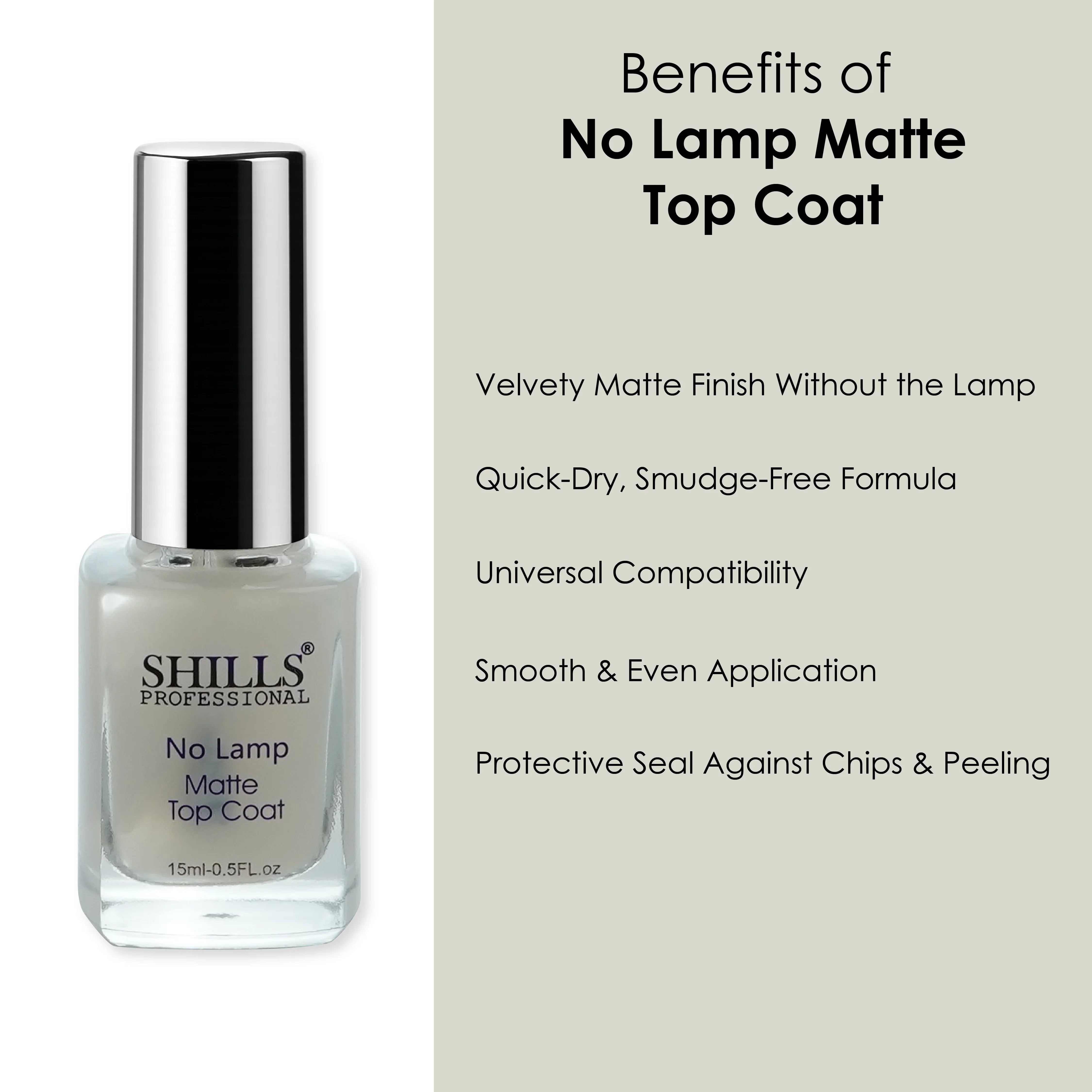 No Lamp Matte Top Coat - Shills Professional