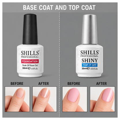 Nail Base Coat and Top Shine Coat Combo 30ML